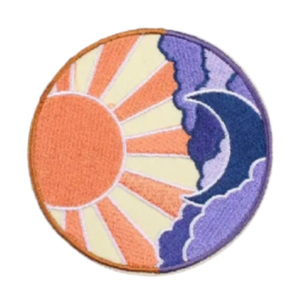 Moon and Sun Embroidered Patch