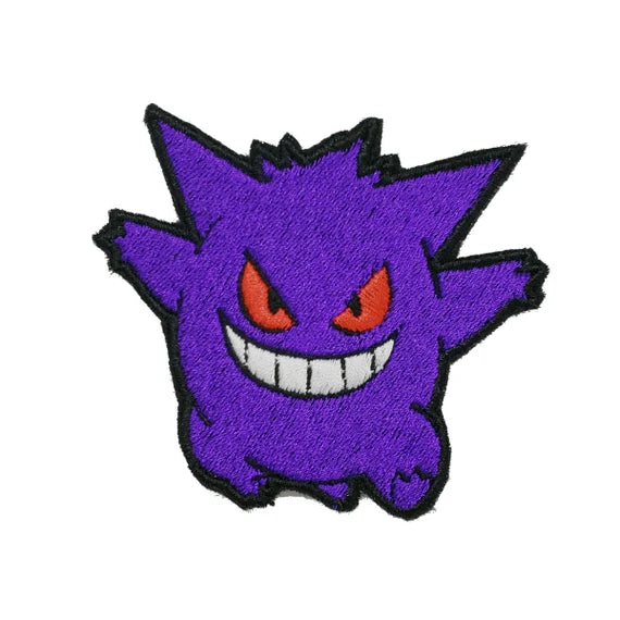 Pocket Monster 3" 'Gengar | Smiling' Embroidered Patch Set