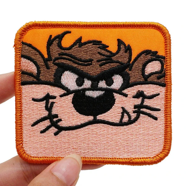 Tasmanian Devil 'Face | Square' Embroidered Velcro Patch