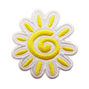 Cute 'Spiral Sun' Embroidered Patch