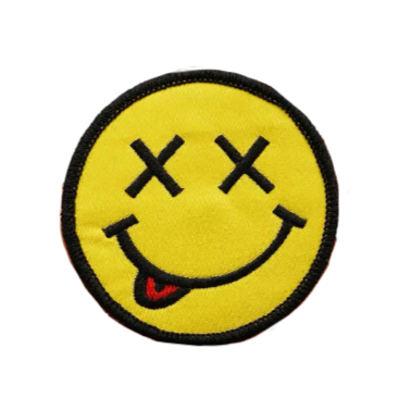 Funny Emoji 'Tongue Out' Embroidered Patch