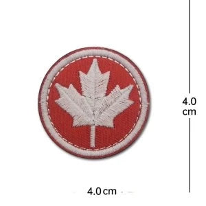 Canada Flag 'Maple Leaf | Round' Embroidered Velcro Patch