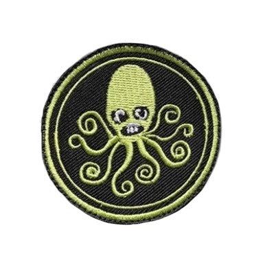 Octopus 'Green Kraken' Embroidered Velcro Patch