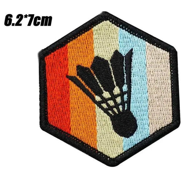 Badminton 'Shuttlecock | Hexagon' Embroidered Patch