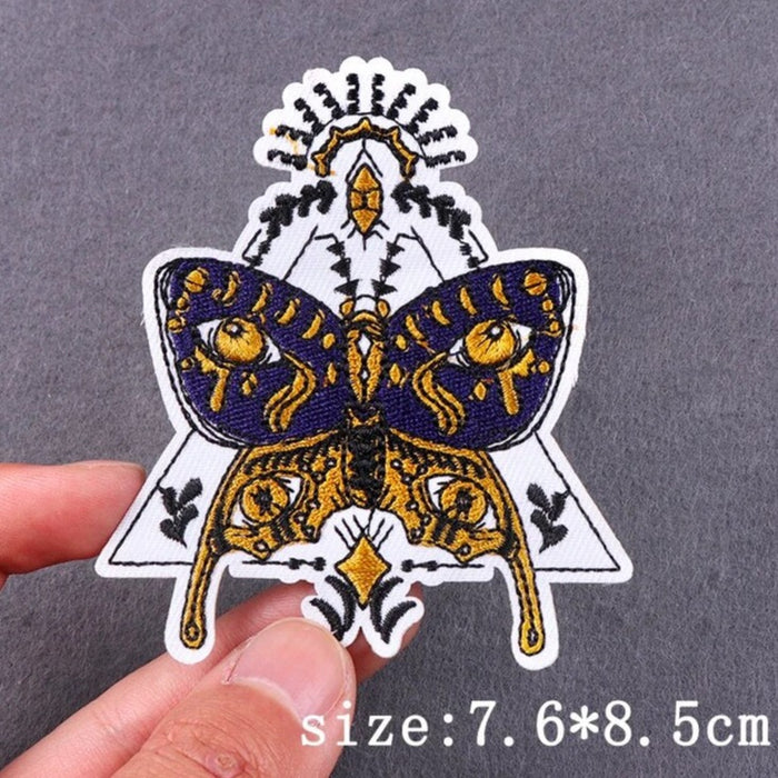 Moth 'Spiritual Geometric' Embroidered Patch