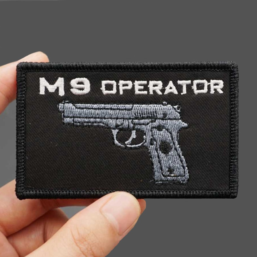 Military Tactical 'M9 Operator Pistol' Embroidered Velcro Patch