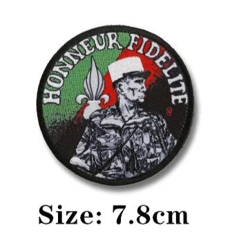 Military Tactical 'Honneur Fidelite | Round' Embroidered Velcro Patch