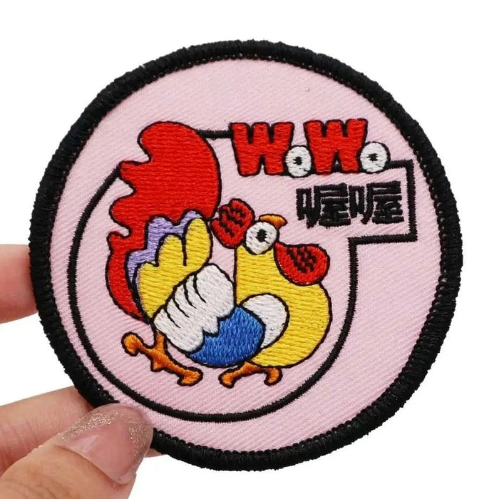 Wowo Oh Oh Milk Candy 'Round' Embroidered Velcro Patch