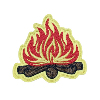 Camping 'Campfire' Embroidered Velcro Patch
