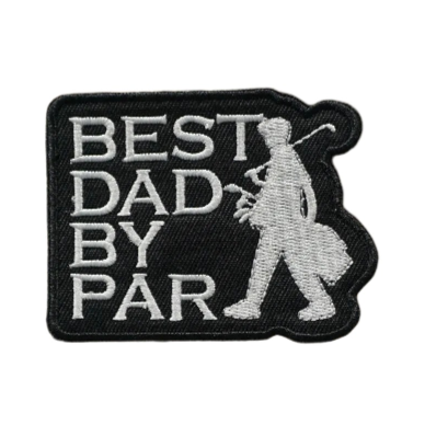 Best Dad by Par Embroidered Velcro Patch