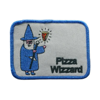 Pizza Wizzard Embroidered Velcro Patch