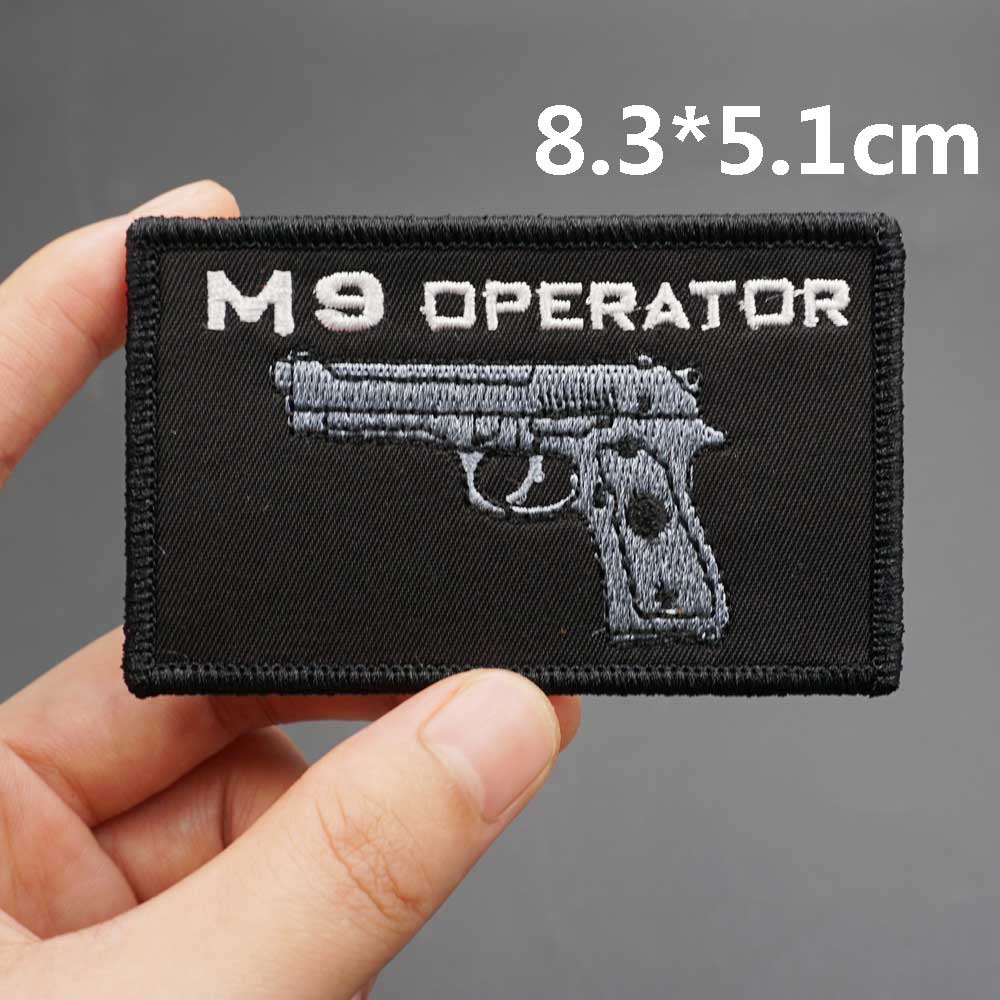 Military Tactical 'M9 Operator Pistol' Embroidered Patch