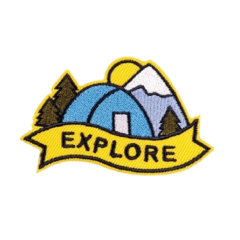Camping 'Explore' Embroidered Patch