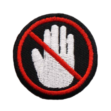 Warning Sign 'Do Not Touch' Embroidered Patch