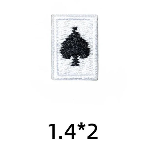 Playing Card Mini 'Spade' Embroidered Patch