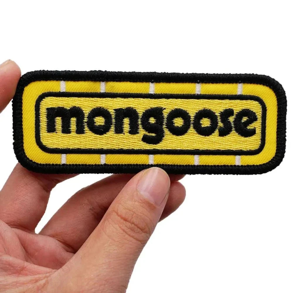 Cool 'Mongoose Logo' Embroidered Velcro Patch