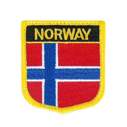 Norway Flag '1.0' Embroidered Velcro Patch