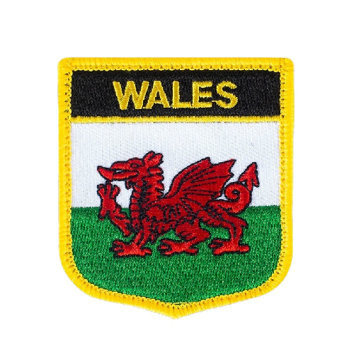 Wales Flag '1.0' Embroidered Velcro Patch