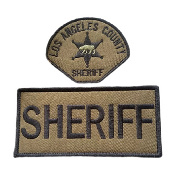 Military Tactical 'Sheriff | Set of 2' Embroidered Velcro Patch