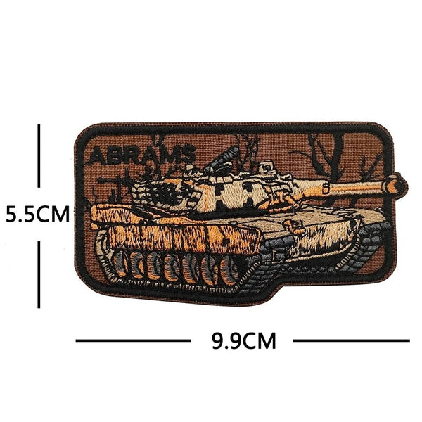 Abrams Battle Tank Embroidered Velcro Patch