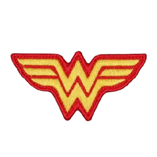 Wonder Woman 'Logo | Red and Yellow' Embroidered Velcro Patch