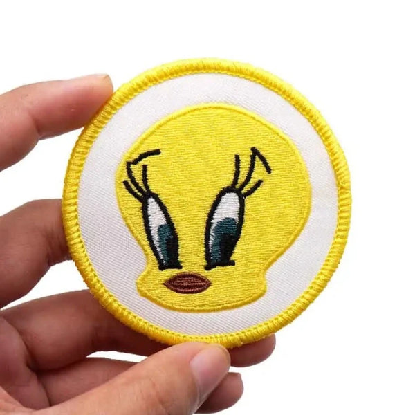 Tweety Bird 'Head | Round' Embroidered Velcro Patch