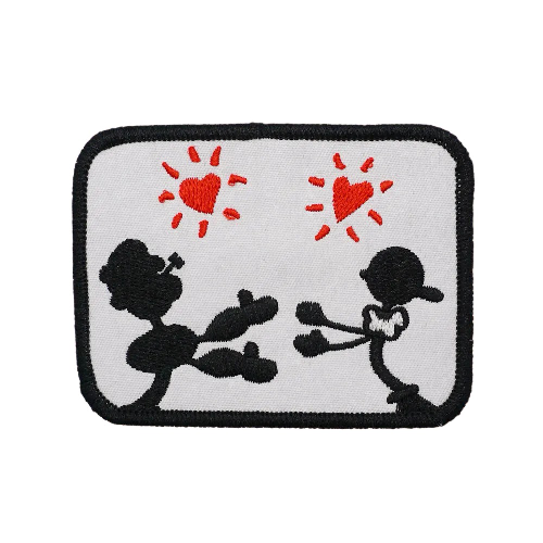 Popeye and Olive Oyl 'Couple Portrait | Square' Embroidered Velcro Patch