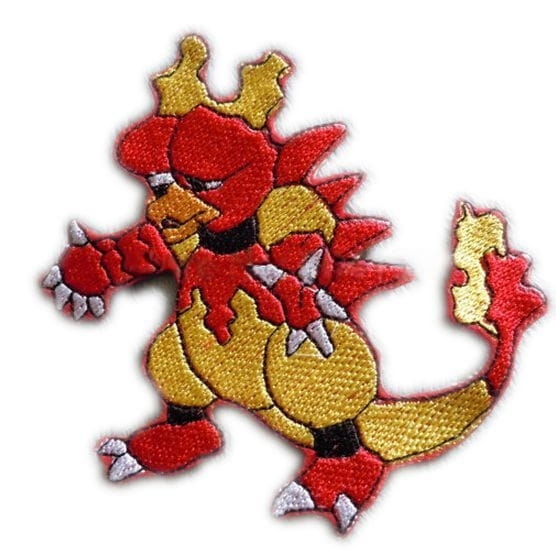 Pocket Monster 4" 'Magmar' Embroidered Patch Set