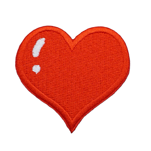 Red Heart Embroidered Velcro Patch