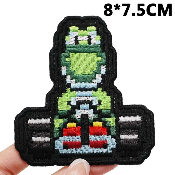 Mushroom Kingdom Bros. Pixel 'Yoshi | Riding Kart' Embroidered Patch