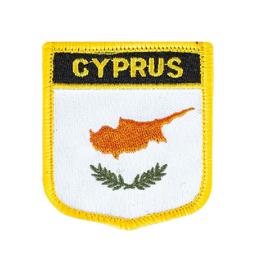 Cyprus Flag Embroidered Velcro Patch