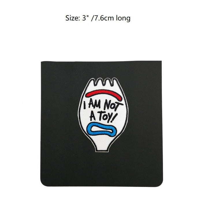 Andy's Room 'Forky | I Am Not A Toy!' Embroidered Velcro Patch