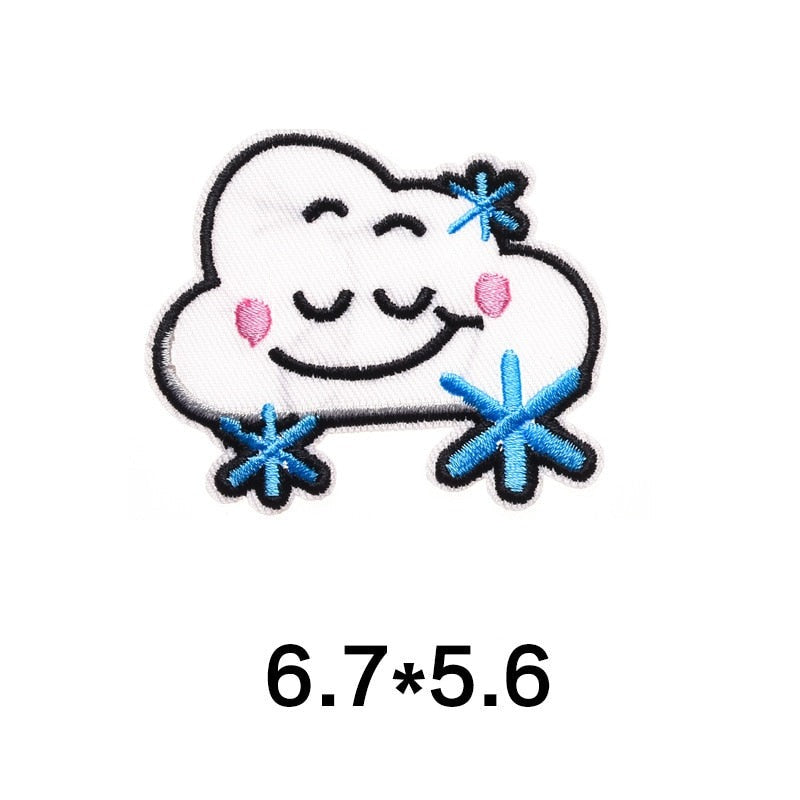 Cute 'Snow Cloud | Sleeping' Embroidered Patch