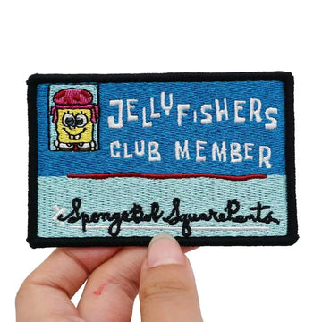 SpongeBob 'Jellyfishers Club Member Card' Embroidered Velcro Patch