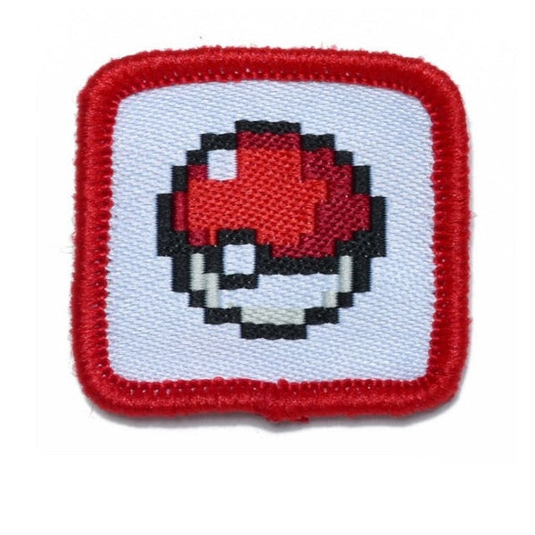 Pocket Monster 'Cute Pixel Pokeball' Embroidered Patch