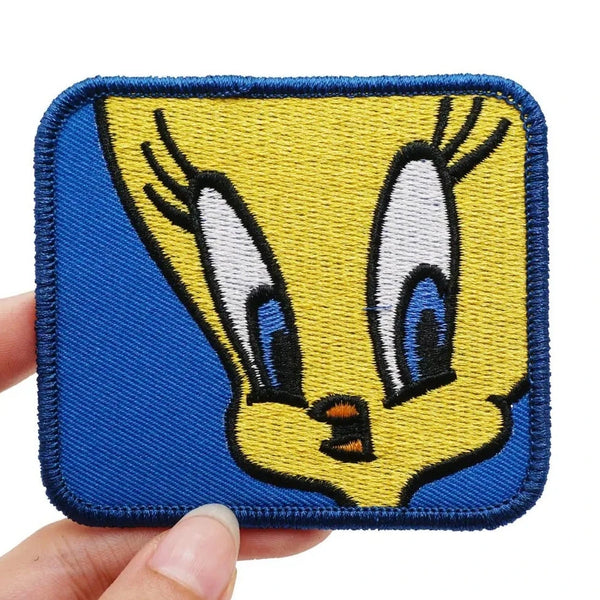 Tweety Bird 'Face | Square' Embroidered Velcro Patch