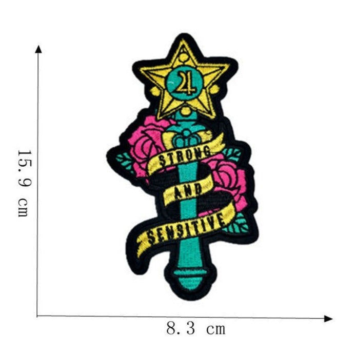Sailor Moon 'Star Power Stick | Strong and Sensitive' Embroidered Patch