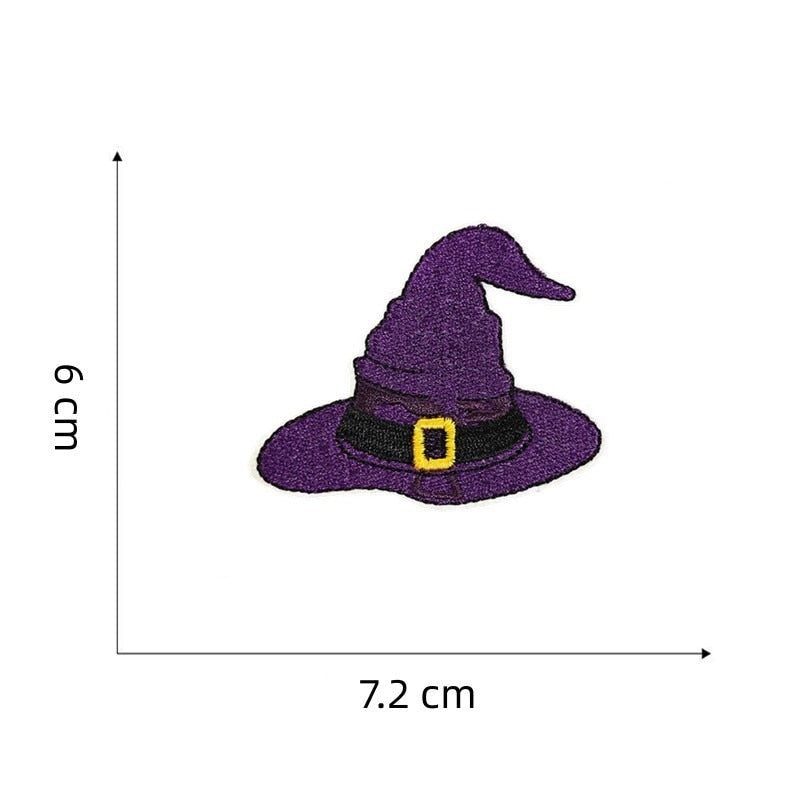 Halloween 'Witch Hat | Purple' Embroidered Patch