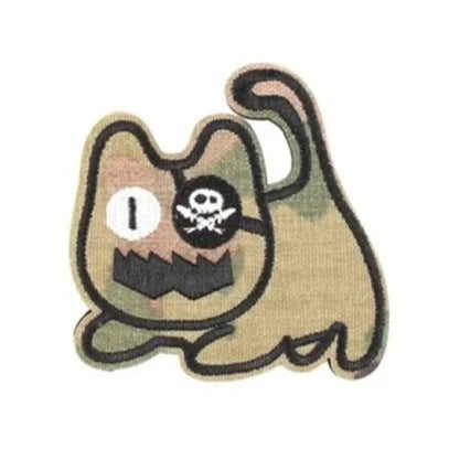 Cute 'Pirate Cat' Embroidered Velcro Patch