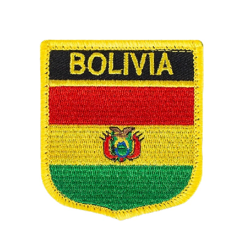 Bolivia Flag Embroidered Velcro Patch