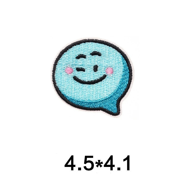 Cute 'Blue Bubble | Winks' Embroidered Patch