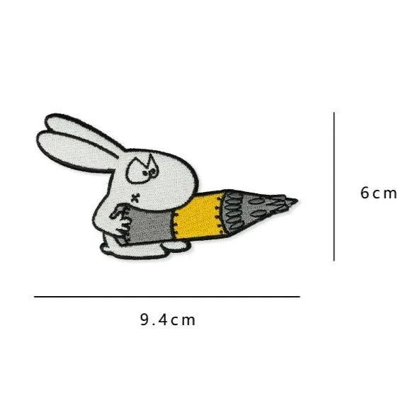 Cute Rabbit 'Ballistic Missile | 1.0' Embroidered Velcro Patch