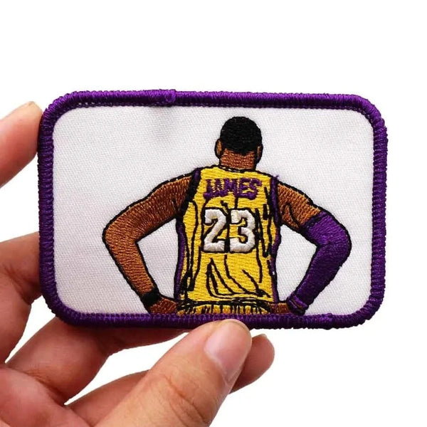 Basketball Player 'LeBron James | Square' Embroidered Velcro Patch