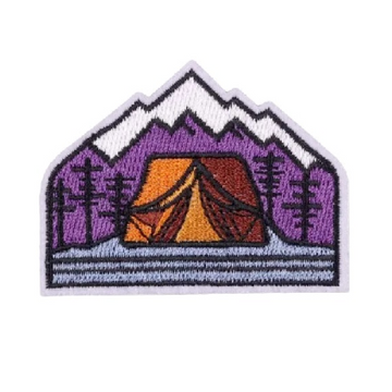 Outdoor Adventure 'Camping Tent' Embroidered Patch