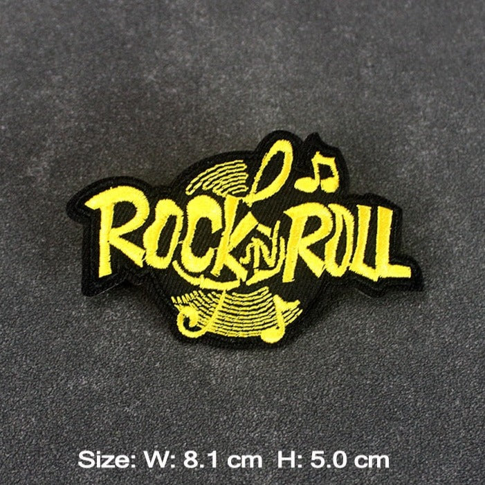 Music 'Rock N Roll' Embroidered Patch