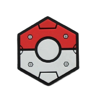 Pocket Monster 'Mini Pokeball | Hexagonal' PVC Rubber Velcro Patch