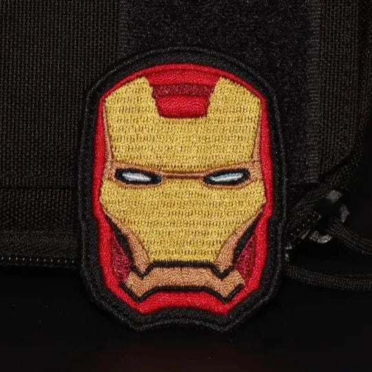 Iron Man 'Head' Embroidered Velcro Patch