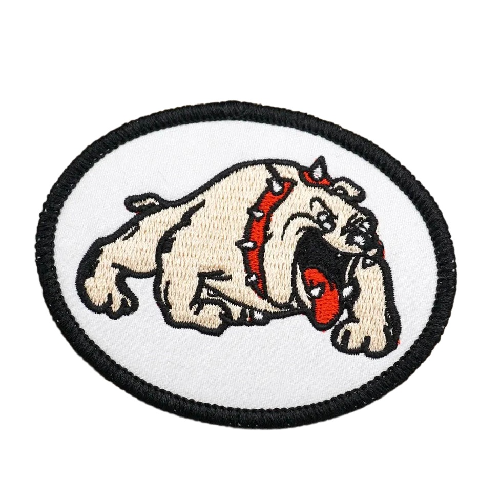 Bulldog 'Spiked Collar | Oval' Embroidered Velcro Patch