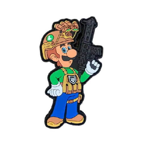 Mushroom Kingdom Bros. 'Luigi | Tactical Gear' PVC Rubber Velcro Patch