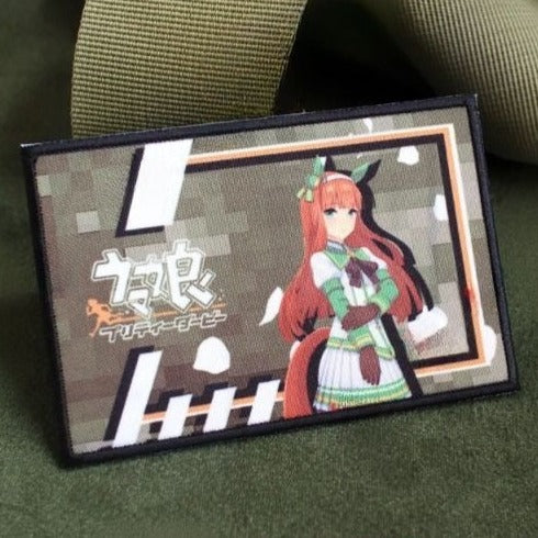 Uma Musume: Pretty Derby 'Silence | Green White Uniform' Embroidered Velcro Patch